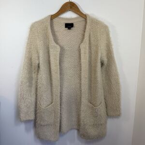Lumiere Fuzzy Soft N Cozy Cardigan Sweater Size Small Pockets Open Front
